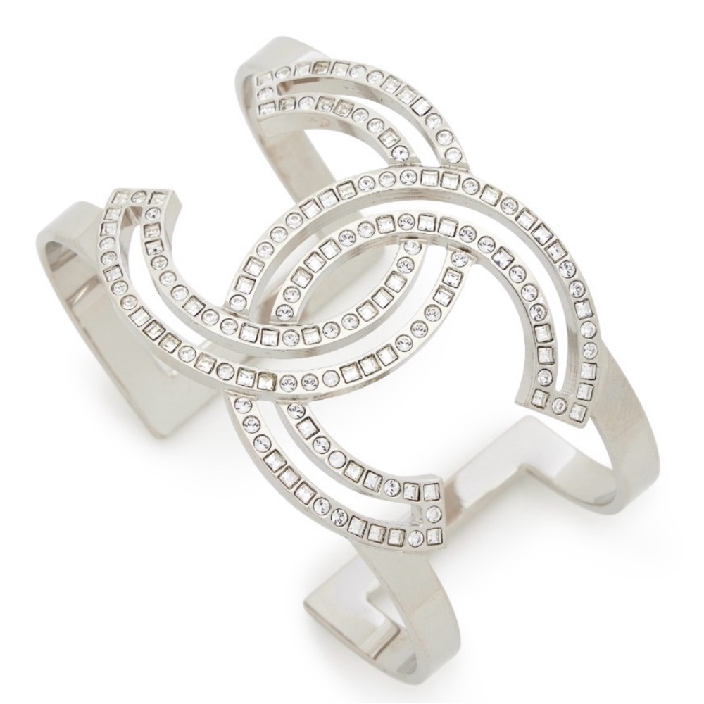 Chanel CC Metal Crystal Cuff